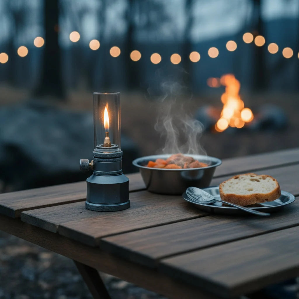 Camping Lantern Butane-Fueled 23-Hour Glass Globe