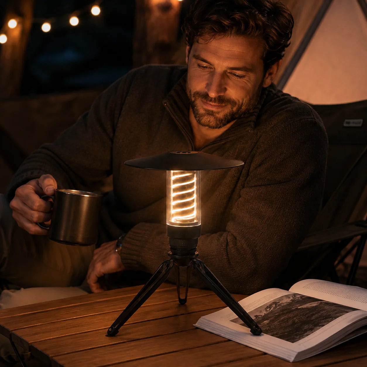 Camping Lantern Foldable Lantern & Flashlight USB Rechargeable