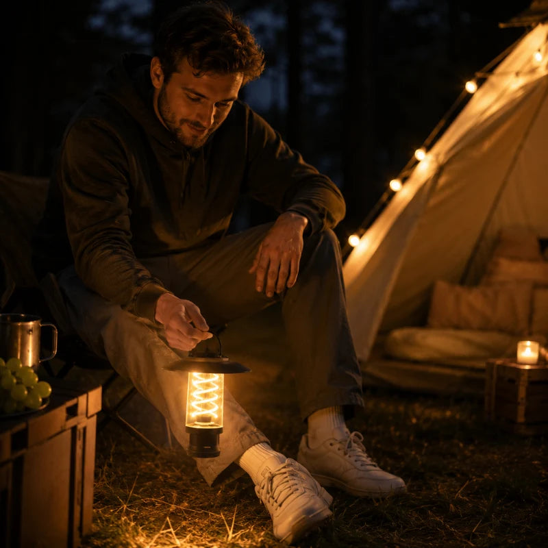 Camping Lantern Foldable Lantern & Flashlight USB Rechargeable