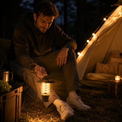 Camping Lantern Foldable Lantern & Flashlight USB Rechargeable