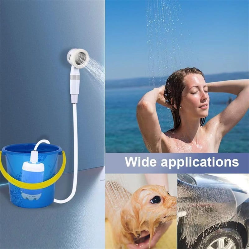 Camping Shower Rechargeable Waterproof Dual Spray
