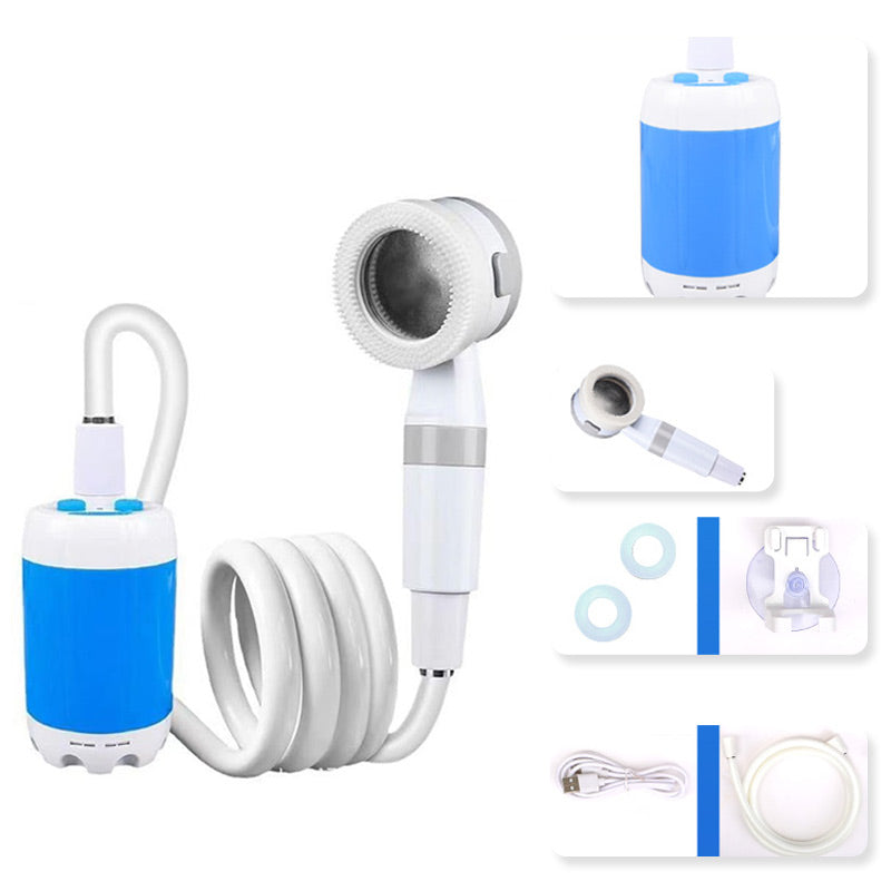 Camping Shower Rechargeable Waterproof Dual Spray