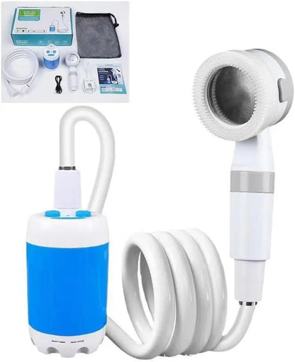 Camping Shower USB Rechargeable Adjustable Spray & Extendable Hose
