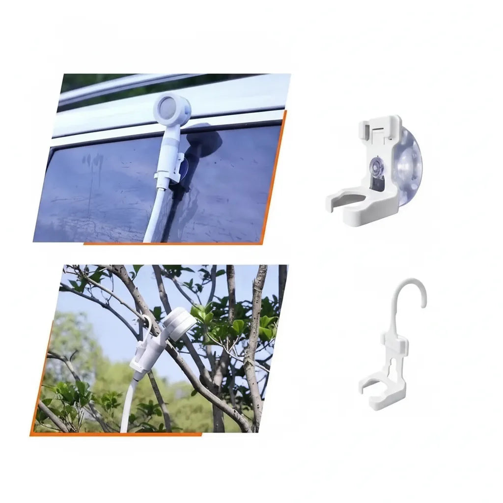 Camping Shower USB Rechargeable Adjustable Spray & Extendable Hose