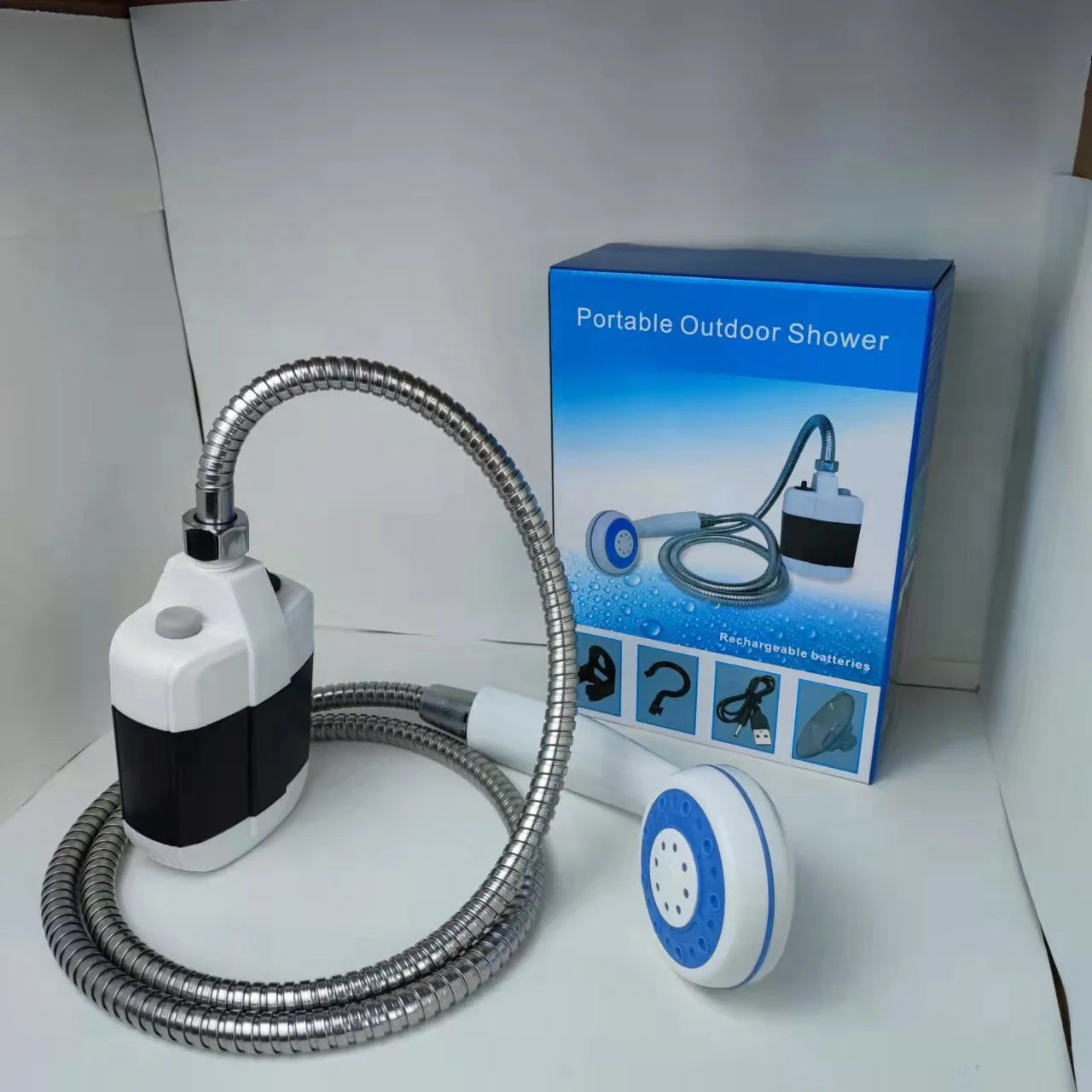 Camping Shower USB Rechargeable Foldable 5.3 Gallon