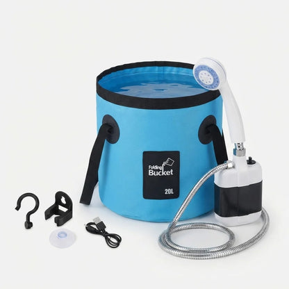 Camping Shower USB Rechargeable Foldable 5.3 Gallon