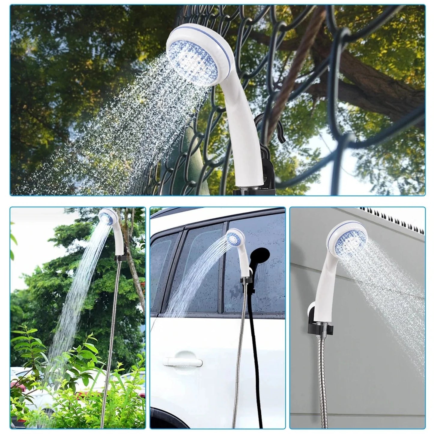 Camping Shower USB Rechargeable Foldable 5.3 Gallon