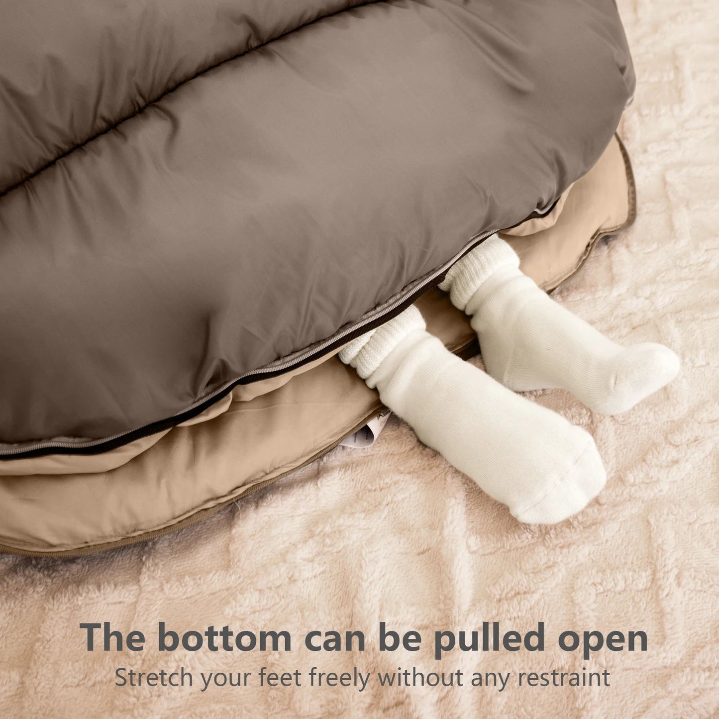 Camping Sleeping Bag Extra-Wide 100 cm Lightweight & Compact