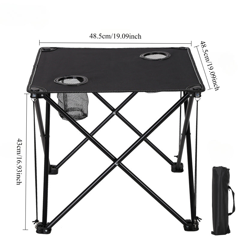 Camping Table & Chairs Foldable Waterproof Oxford Cup Holders