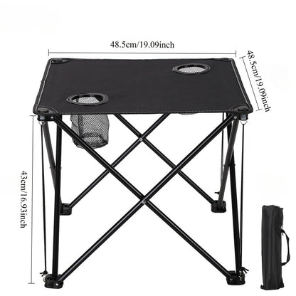 Camping Table & Chairs Foldable Waterproof Oxford Cup Holders
