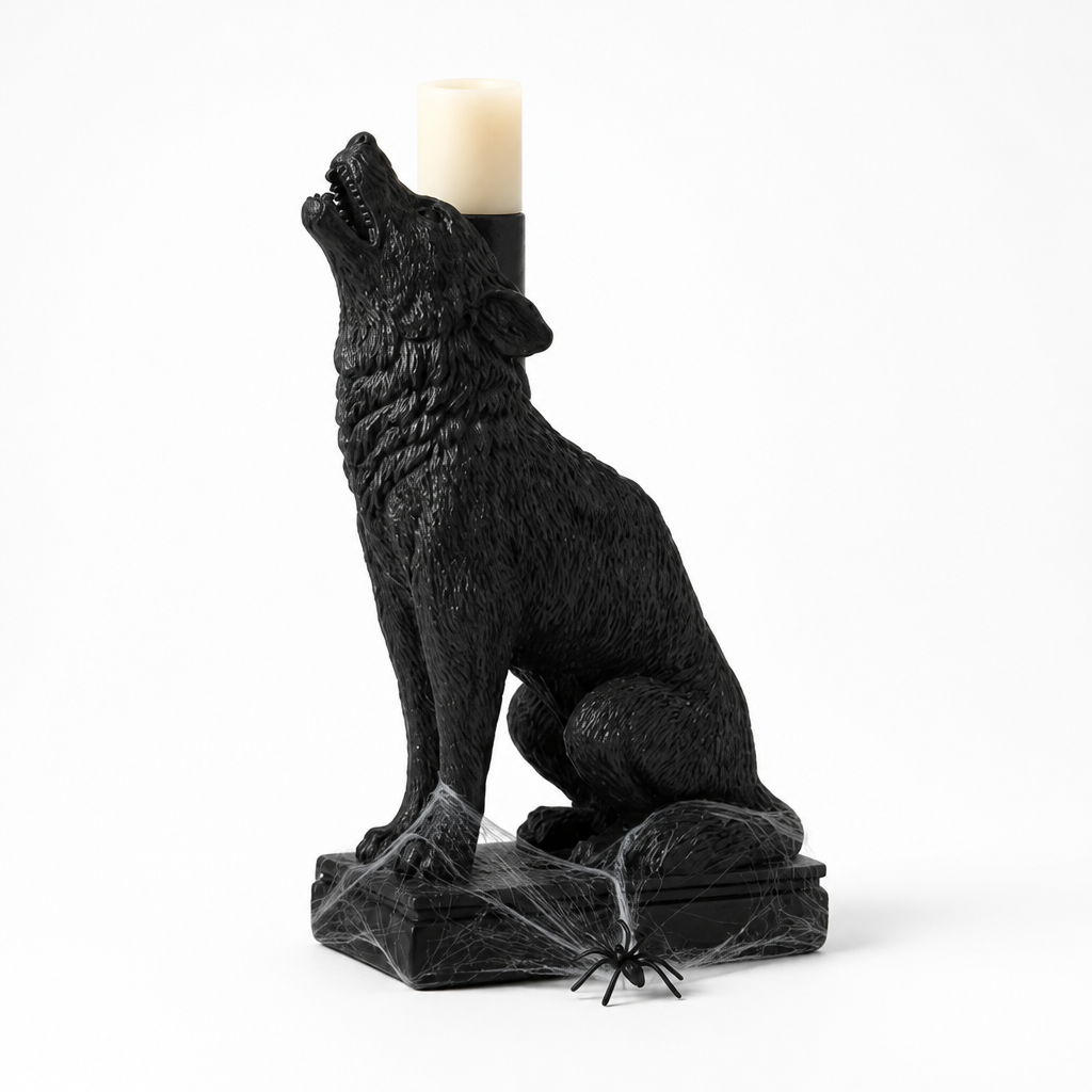Candle Holder Gothic Animal Motif Resin Indoor & Outdoor
