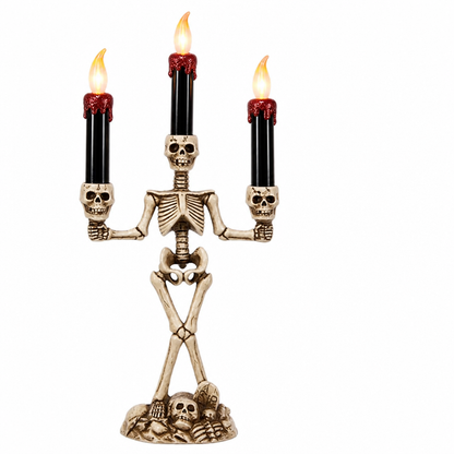 Candle Holder Skeleton 3-Candle Warm LED Battery-Operated