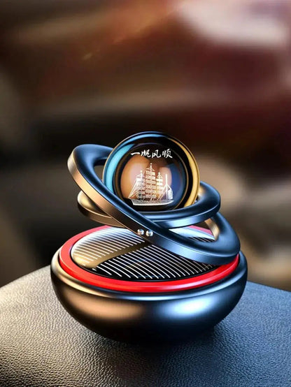 Car Air Freshener Solar-Powered 360° Rotating Fragrance Stone