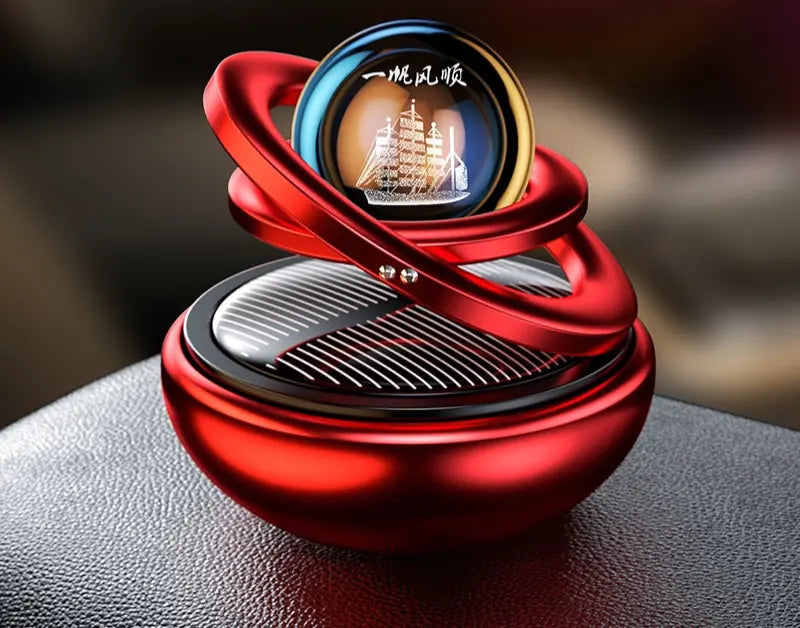 Car Air Freshener Solar-Powered 360° Rotating Fragrance Stone