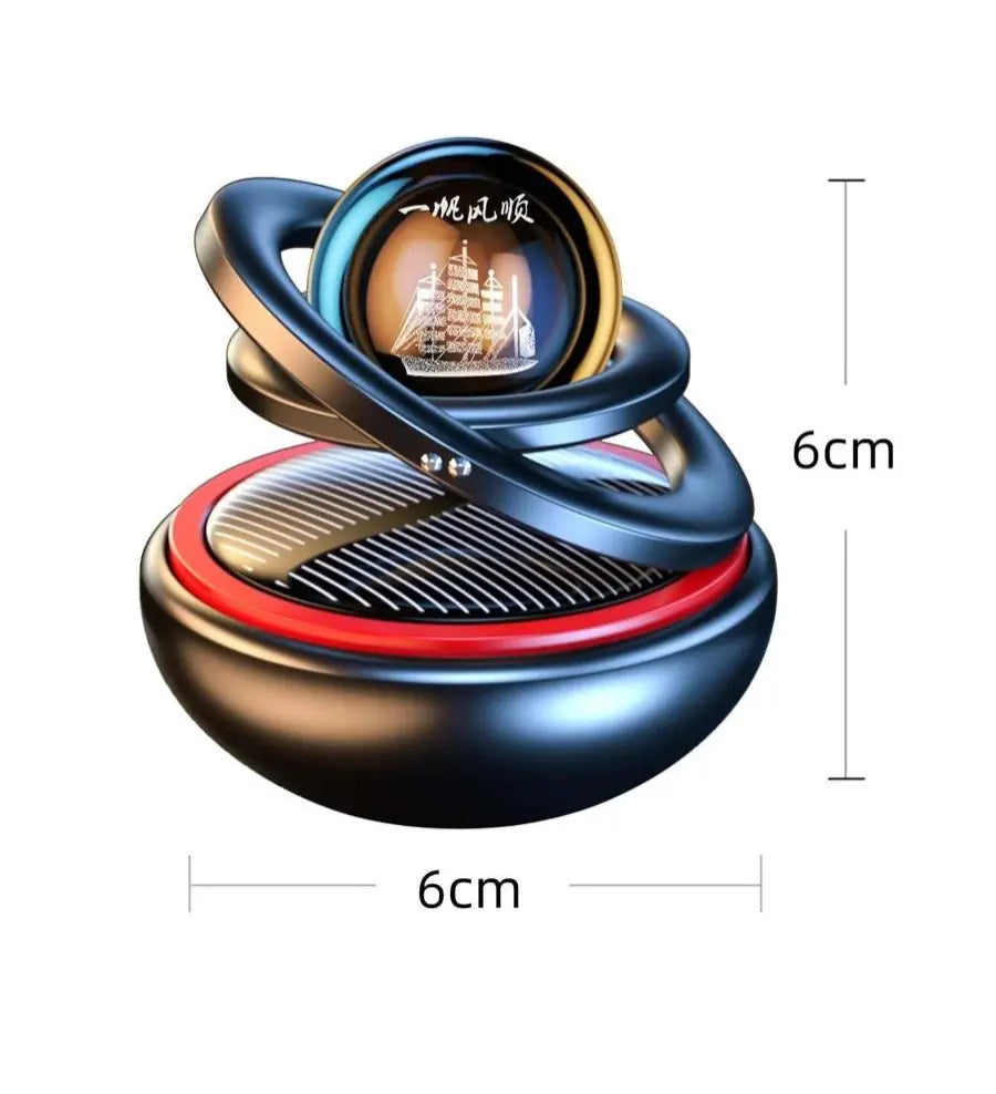 Car Air Freshener Solar-Powered 360° Rotating Fragrance Stone