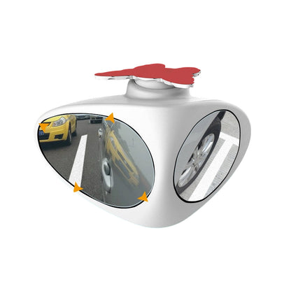 Car Auxiliary Mirror Dual-View 360-Degree Rotatable