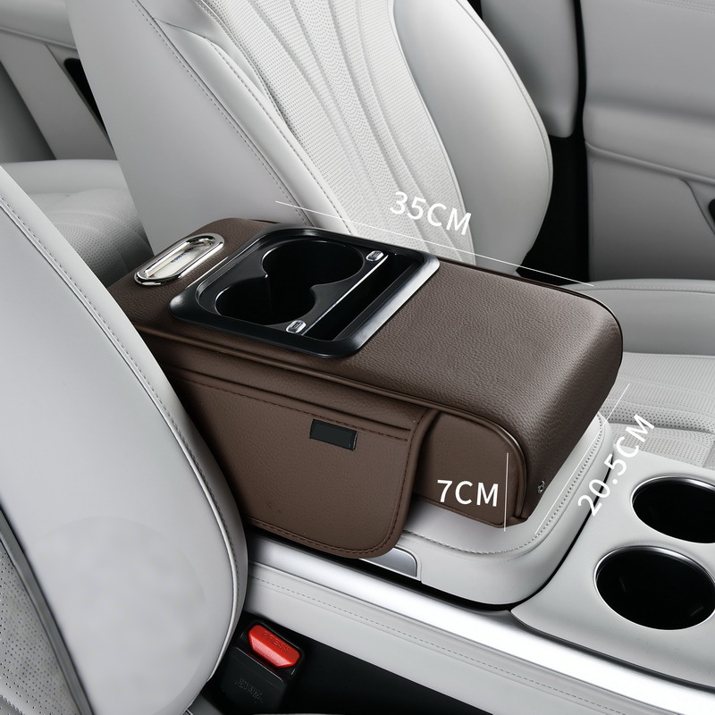 Car Center Armrest USB & USB-C Charging Cup Holder