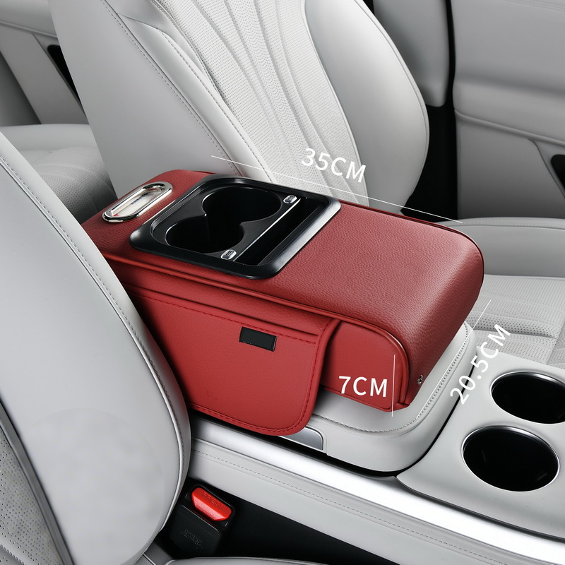 Car Center Armrest USB & USB-C Charging Cup Holder