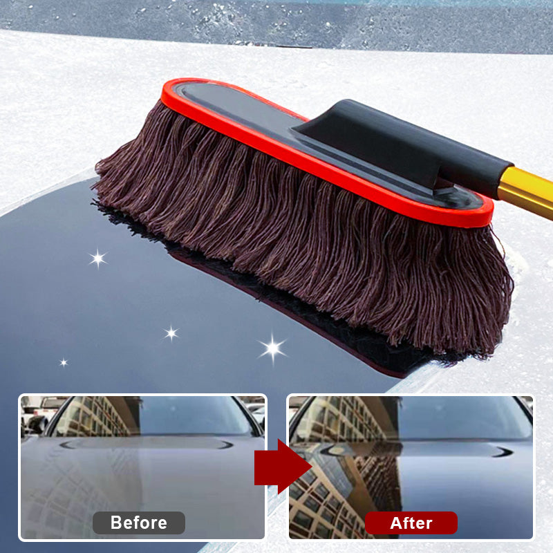 Car Cleaning Brush Extendable Handle Microfiber & Soft Bristles