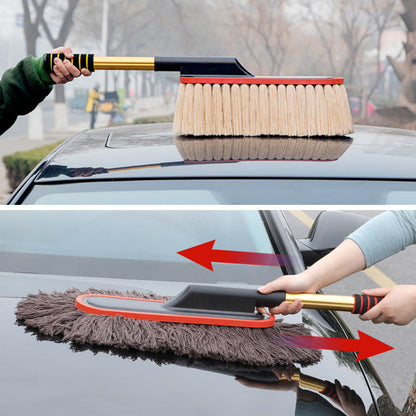 Car Cleaning Brush Extendable Handle Microfiber & Soft Bristles