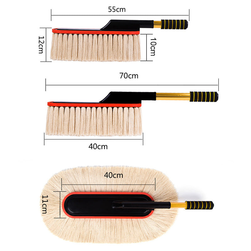Car Cleaning Brush Extendable Handle Microfiber & Soft Bristles