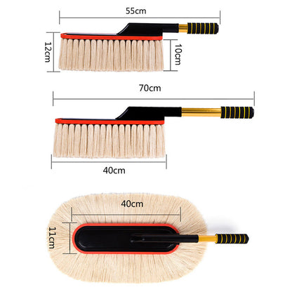 Car Cleaning Brush Extendable Handle Microfiber & Soft Bristles