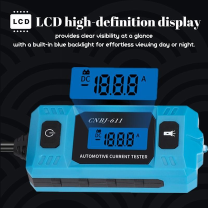 Car Current Tester Plug-And-Play Backlit Display & LED Light