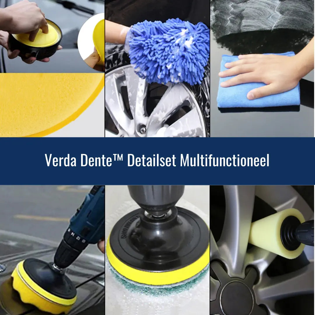 Car Detailing Brush Set Soft Natural Bristles 7 Piece