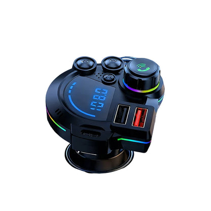 Car FM Transmitter Hands-Free Bluetooth 5.3 Dual Fast-Charge USB