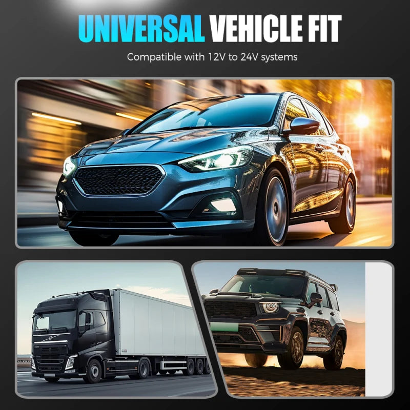 Car FM Transmitter Hands-Free Bluetooth 5.3 Dual Fast-Charge USB