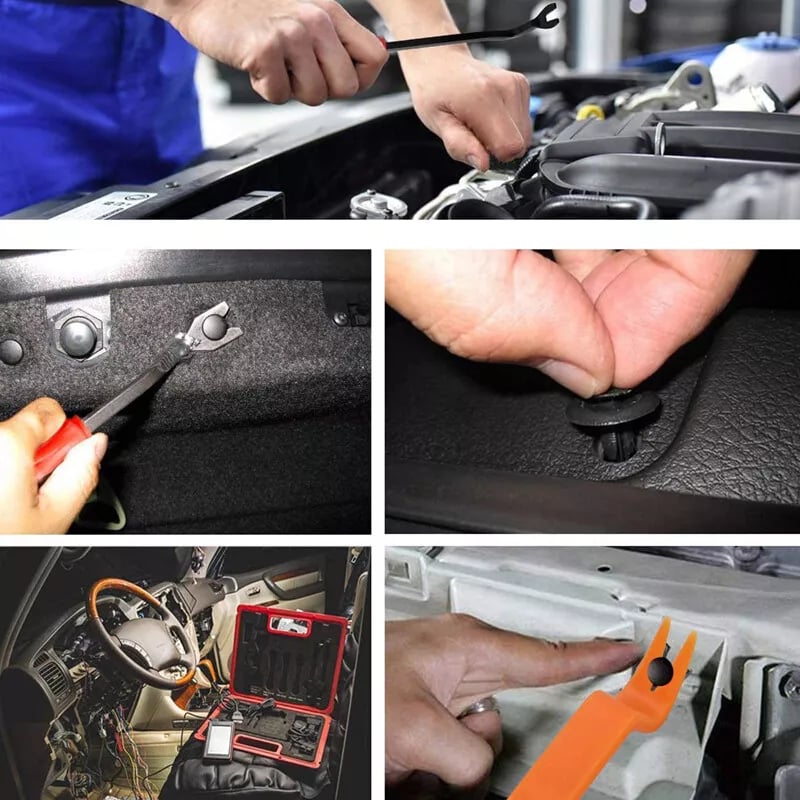 Car Fastening Clip Set 680-Piece Organizer Box & Removal Tool