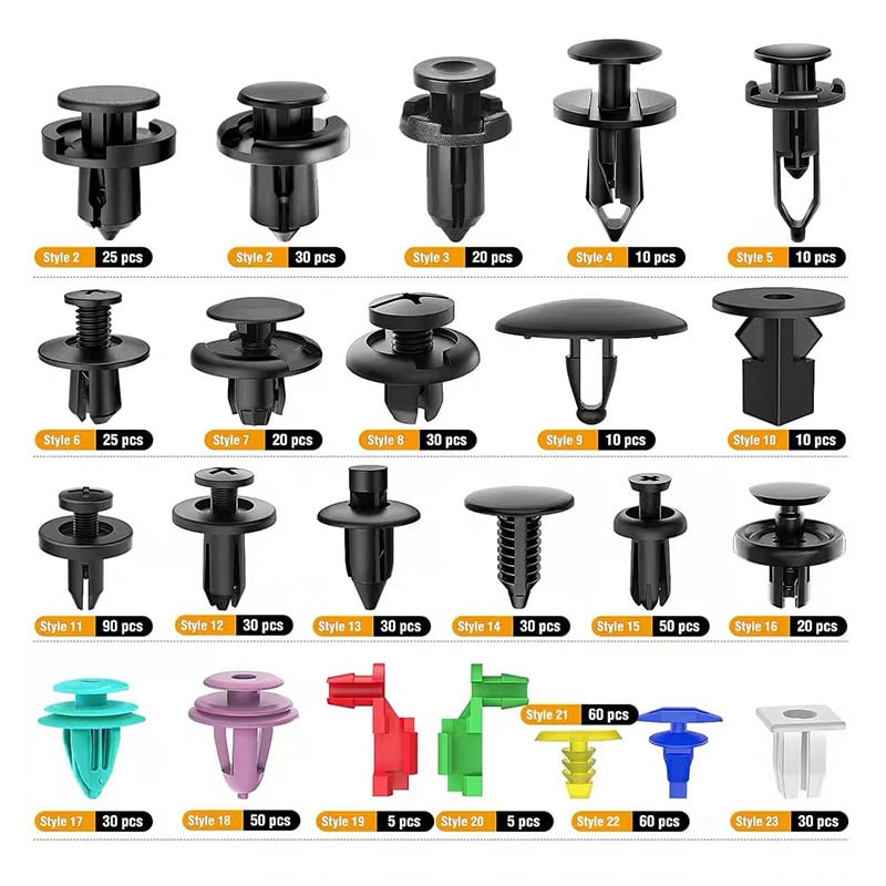 Car Fastening Clip Set 680-Piece Organizer Box & Removal Tool