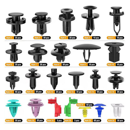Car Fastening Clip Set 680-Piece Organizer Box & Removal Tool
