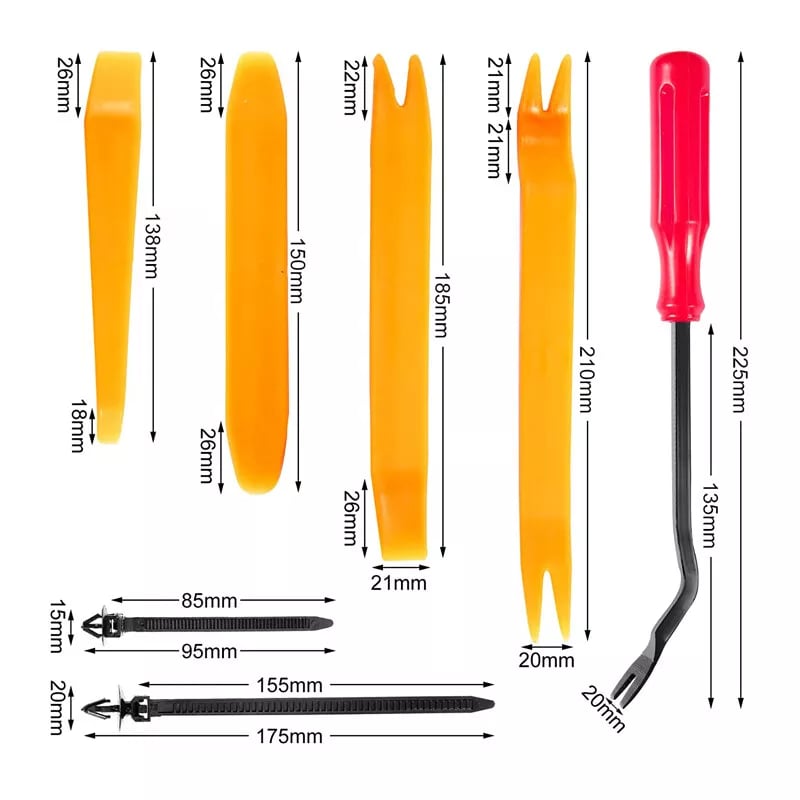 Car Fastening Clip Set 680-Piece Organizer Box & Removal Tool