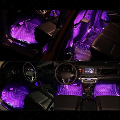 Car Interior LED Light USB-Powered 8-Color Adhesive Mount