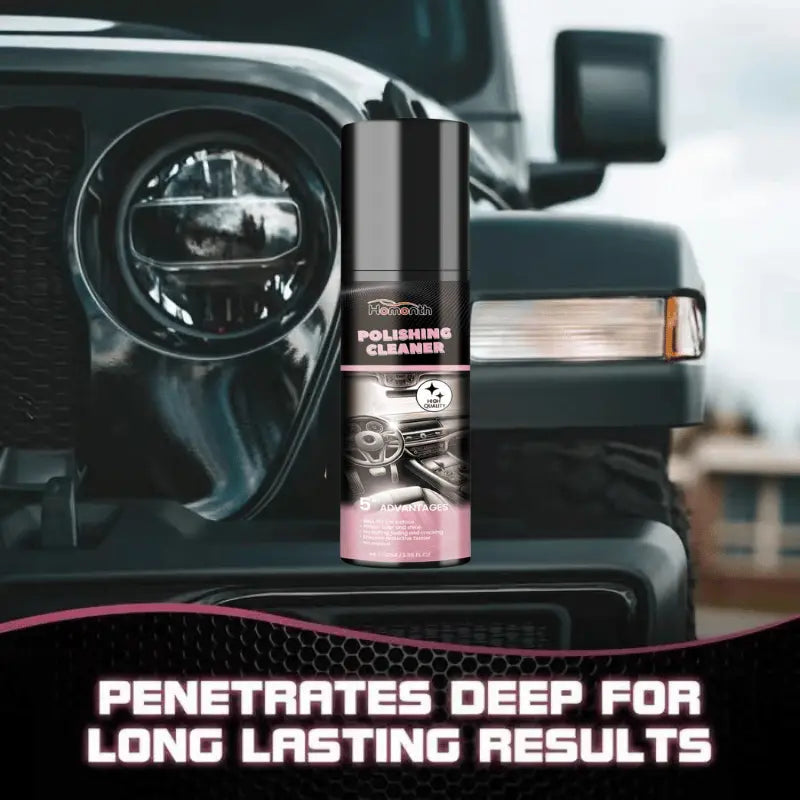 Car Interior Polish Spray Dry Finish Leather Plastic Rubber