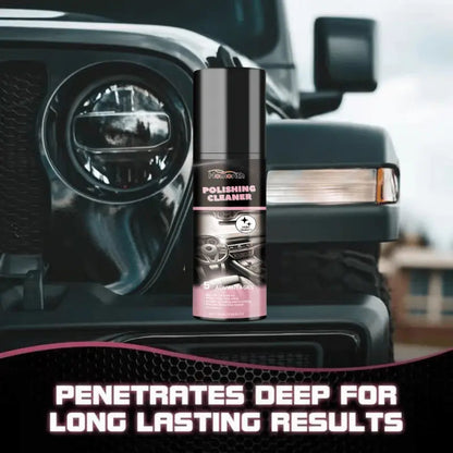 Car Interior Polish Spray Dry Finish Leather Plastic Rubber