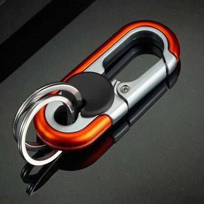Car Keychain Double Ring Carabiner Zinc Alloy