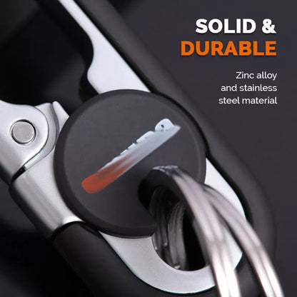 Car Keychain Double Ring Carabiner Zinc Alloy