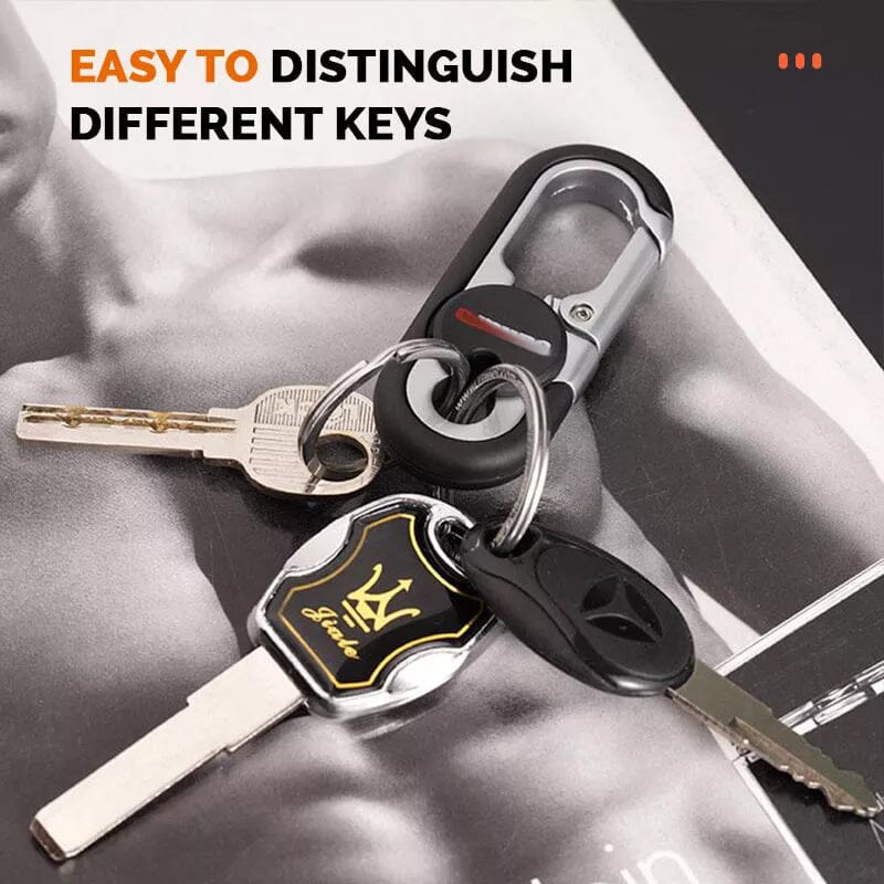 Car Keychain Double Ring Carabiner Zinc Alloy