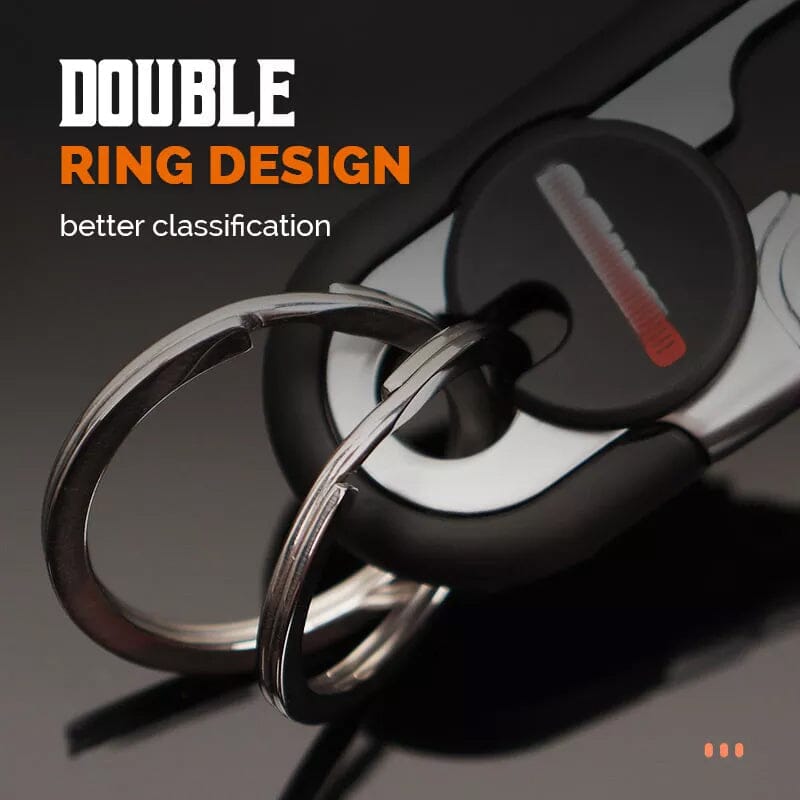 Car Keychain Double Ring Carabiner Zinc Alloy