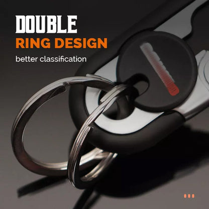 Car Keychain Double Ring Carabiner Zinc Alloy