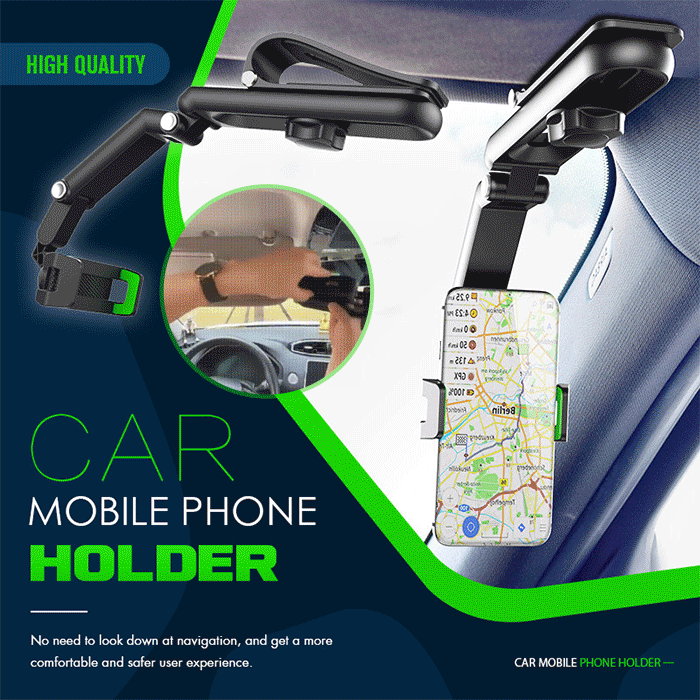 Car Phone Holder 1080° Rotation Dashboard & Visor Mount