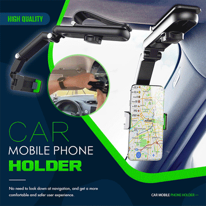 Car Phone Holder 1080° Rotation Dashboard & Visor Mount