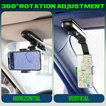 Car Phone Holder 1080° Rotation Dashboard & Visor Mount