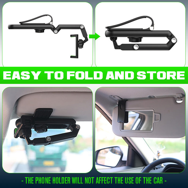 Car Phone Holder 1080° Rotation Dashboard & Visor Mount