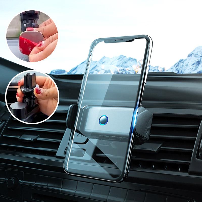 Car Phone Holder One-Touch Auto Lock 360 Degree Rotation