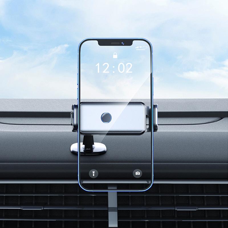 Car Phone Holder One-Touch Auto Lock 360 Degree Rotation