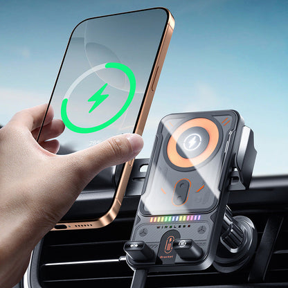 Car Phone Mount 15W Fast Wireless Auto-Clamp Vent Clip
