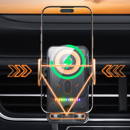 Car Phone Mount 15W Fast Wireless Auto-Clamp Vent Clip